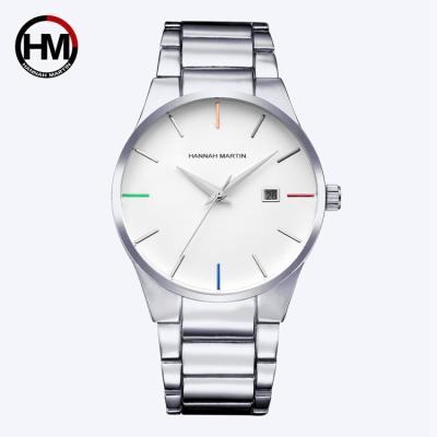 China Alarm JY-mail Watches HANNAH MARTIN 17552 Casual Silver Men Quartz Watch Men Manufacture China Wrist Watch for sale