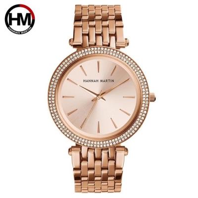 China Small Three Hand JY-mail Watches HANNAH MARTIN 1185 Ladies Quartz Watch Stainless Steel 3ATM Rose Gold Luxury Quartz Watches for sale