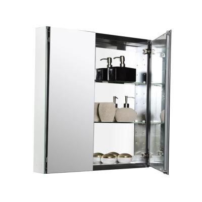 China Waterproof ip44 wholesale wall aluminum led bathroom lighted mirror medicine cabinet with shelf for sale