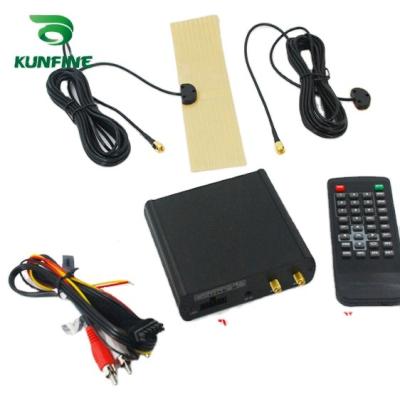 China 12V-24V Car ISDB-T Digital TV Set Top Box Car Receiving Tuner Box TV Receiver Full One Seg With Two Tuner Antenna KF-V8008 for sale