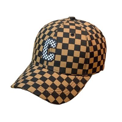 China COMMON fashion C letter checkerboard baseball cap spring summer sports hat tis sun protection sun visor hat for sale