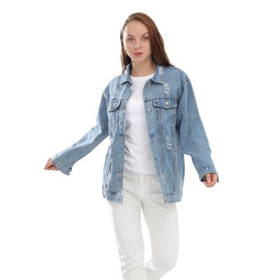 China Breathable Women's Denim Jackets Single Breasted Denim Coats Female Clothing Jean Jackets For Women for sale