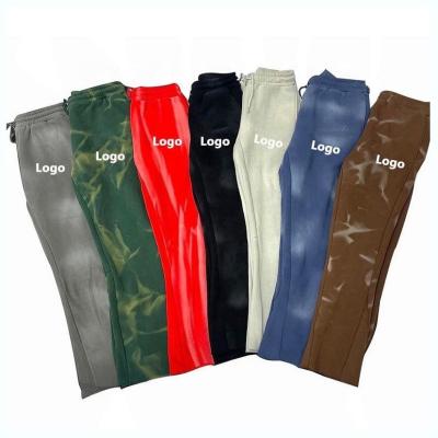 China Vintage Sun Faded Washed Flare Sweatpants Men'S Anti-Pilling Cotton/Fleece Track Pants for sale