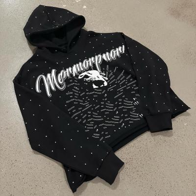 China Geschneiderte Herren 300 gsm Leichtgewicht Pullover Kapuze Sweatshirt mit Schnitt Rand Roh Hem zu verkaufen