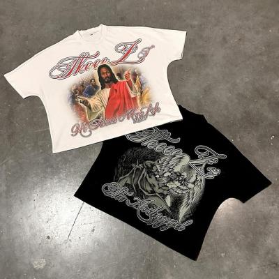 中国 DTG プリント ロゴ ヒップホップ ストリートウェア Tシャツ 男性 女性 ヘビーウェイト コットン 販売のため