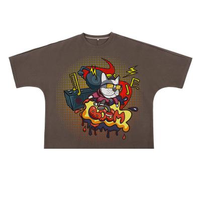 Cina T-shirt da uomo in cotone da 300 grammi T-shirt da uomo a manica corta senza cucitura in vendita