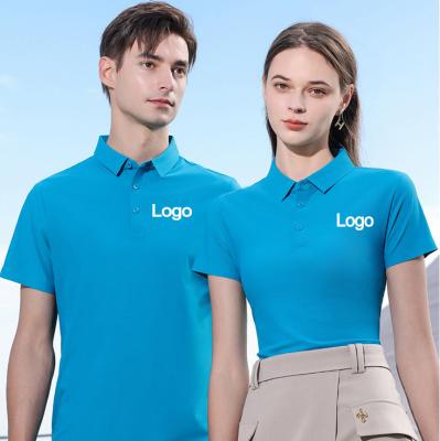 China MACTING Ice Silk Cool Fiber Polo Shirts for Men and Boys in Plain Short Sleeve Design for sale