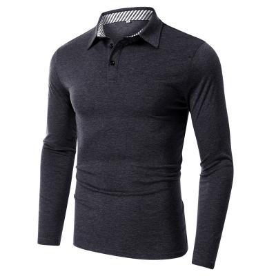 China Custom Printed Long Sleeve Polo Shirts 100% Cotton for Men's Polo Customized Labels for sale