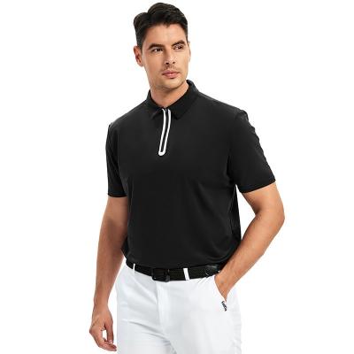 China Ondersteuning 7 dagen Voorbeeld bestelling Levertyd Kortmouw Zipper Polo Shirt voor Golf Sport Te koop