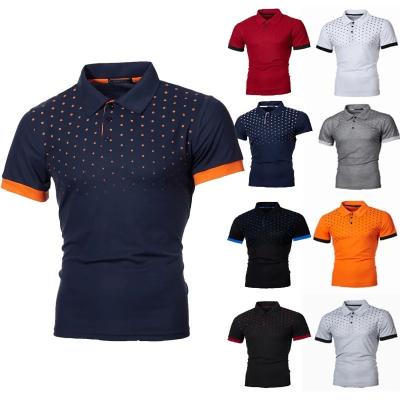 China Apoyo 7 días Muestra de pedido Tiempo de entrega Camisa de polo de color sólido para hombres con impresión de Polka Dot en venta