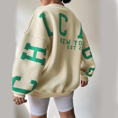 Cina Y2k Letter Screen Print Custom Hoodies Sweatshirt Top sostenibile per donne in vendita