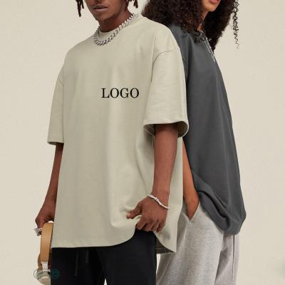 China Diseño de logotipo personalizado camisetas lavadas para hombres camisetas de hombro de gran tamaño en algodón 100% en venta