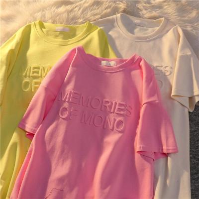 Chine T-shirt imprimé sur mesure en 3D pour hommes femmes imprimant en relief T-shirt Logo à vendre