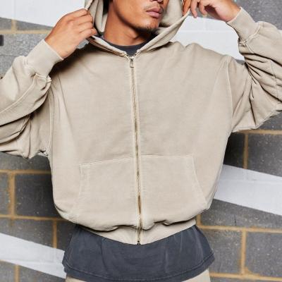 China Needle Detection Custom Streetwear Cropped Hoodie for Men in Heavyweight Cotton Material for sale