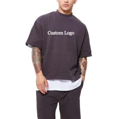 China Hombres 100% de algodón Boxy Fit camiseta en blanco Custom Tee Logotipo ropa de calle de gran tamaño S-5XL en venta