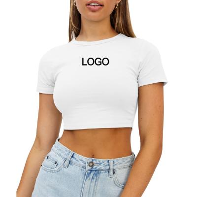 China Customized Slim Fit Trendy Short Sleeve T Shirts for Teen Girls and Women High Street for sale