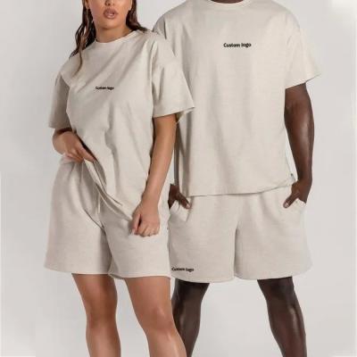 China T-shirt de tejido con logotipo impreso a medida de tamaño grande para parejas en estilo casual y unisex en venta