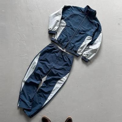 중국 Custom Wind Breaker Tracksuit Baggy Mens Jogging Suit Oversized Polyester Nylon Tracksuit Windbreaker Tracksuit Set Men 판매용