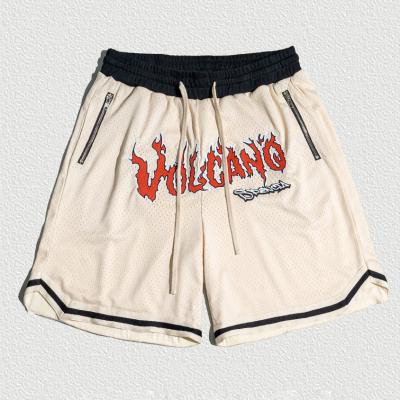 China Summer Custom Logo High Quality Basketball Polyester Gym Workout Sublimation Zipper Pocket Men's Mesh Shorts for sale