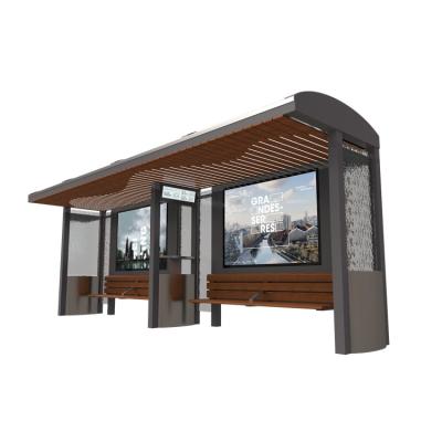 China Outdoor City Outdoor Furniture Stainless Steel Smart Booth With E-ink Screen And Digital Signage for sale