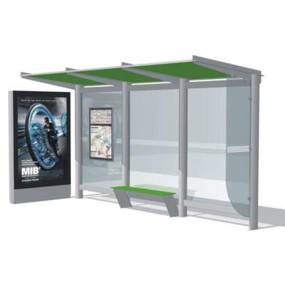 China Outdoor city furniture prefabricated popular metal bus shelters and puplic bus station for sale