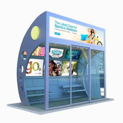 China Outdoor City Furniture Smart City Bus Stop Shelter Metal Air Price for sale