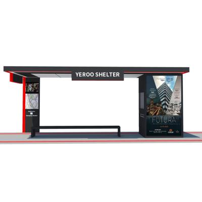 China Custom Outdoor City Furniture Bus Station Shelter and Street Vending Kiosk Bus Station for sale