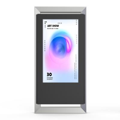 China FHD/IP65/aluminum frame/178Â ° High Viewing Angle Brightness New 75 Inch Air Conditioning Display Video Outdoor LCD Screen Wayfinding Interactive Digital Standing LCD Signage for sale