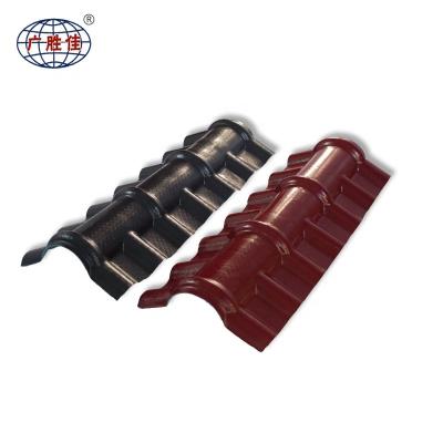 China Modern New Patent Invent Silicon Calcium Ridge Ancient Construction Main Roof Tile, Synthetic Resin Roofing Tiles To Upgrade Products for sale