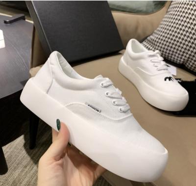 China CUSHIONING breathable single shoes summer shoes canvas increase thick bottom casual shoes half head half tuter half one pedal slippers for sale