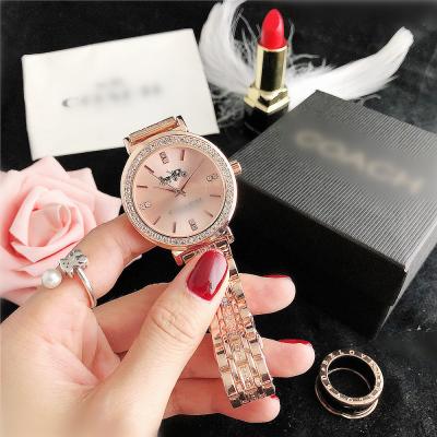 China Auto date hot fashion sports watch stainless steel quartz ladies business casual watches for sale