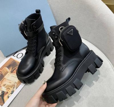 China Fashion trend P home with bag thick-end Martin boots autumn rejects British wind fashion locomotive boots for sale