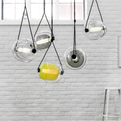 China New Design Modern Baccarat Modern Glass White Gray Led Pendant Lamp for sale