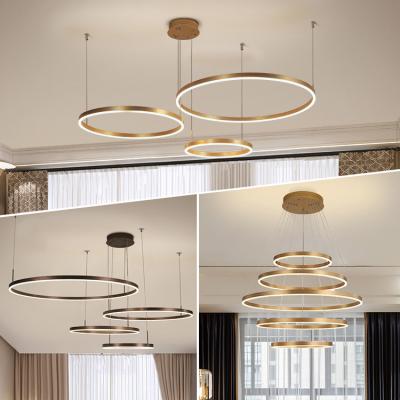 China Quality Raw Material New Style Modern Decorative Villa Hotel Indoor Luxury Circle Hanging Chandelier Customized Customized Hanging Chandelier for sale