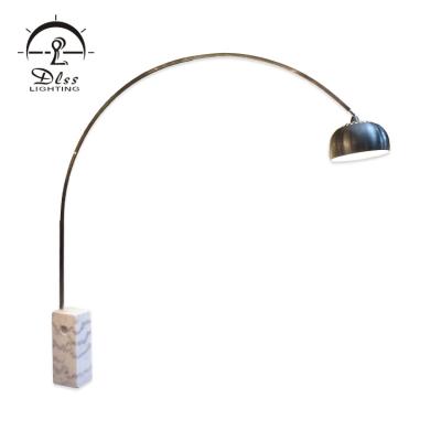 China EUROPEAN High Quality Living Room Lighting Silver Iron Arc E27 Floor Lamp for sale