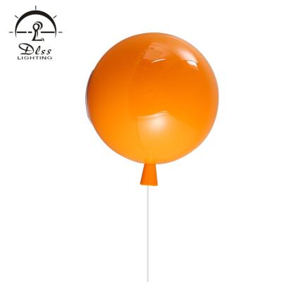 China Surface Mounted Most Popular Modern Indoor Kid's Room Orange Color Acrylic Balloon Ceiling Lighting for sale