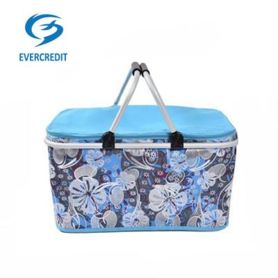 China Promotional Food Folding Picnic Basket, Portable Folding Basket, Folding Shopping Basket for sale