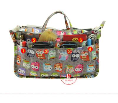 China Latest Polyester Fashion Print Purse Insert Organizer Bag In Bag for sale