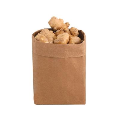 China Folding Customize Recycled Waterproof Kraft Paper Storage Bag Paper Flower Plants Pot Covers for sale