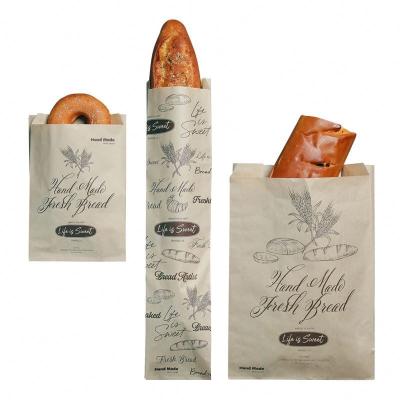 China French Baguette Caterpillar Bread Bakery Paper Bag Recyclable And Eco-Friendly Window Bag For Long Bread Bread Pack for sale