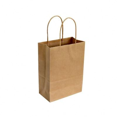 China High Quality Vending Handle Bag Recyclable And Eco-Friendly Brown Recycled Printing Paper Custom Handle Bag With Handles for sale