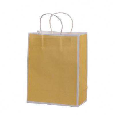 China Wholesale Recyclable And Eco - Friendly Paper Handle Bag Gift Packaging Kraft Paper Bag With Your Own Logo for sale