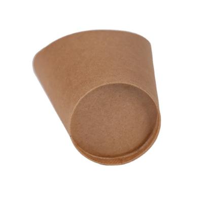 China Custom Logo Fried Hamburger Fries Cups Disposable Fast Food Take Away Disposable Kraft Paper Container for sale