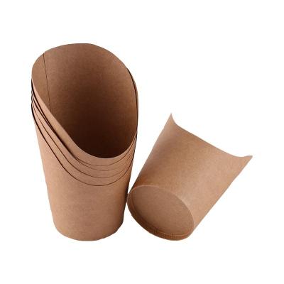 China Disposable Fast Food Frying Chips Paper Blow Scoop Egg Cup Environmentally Friendly Disposable Wrapping Paper Fry Box for sale