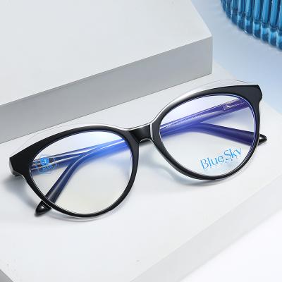 China Acetate Optical Frames Best Price Non Prescription Monocle Glass Eye Light Modern Blue Eyewear Anti Bumble Bee Acetate Eyesight for sale