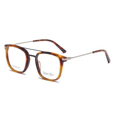 China Acetate Optical Frames Wholesale Japanese Design Double Bridge Acetate Sight Spectacle Glass Optical River for sale