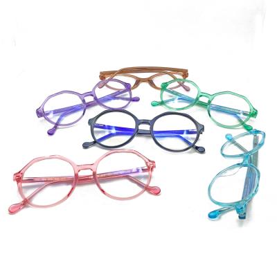 China Acetate Optical Frames Vintage Round Color Transparent Acetate Optical Frames Eye Glasses Glasses for sale