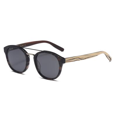 China Fashion Sunglasses Wholesale Wooden Double Bridge Temple Uv400 Polarized Sunglasses Sun Lenses for sale