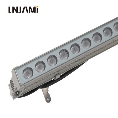 China Building mall/hotel/plaza//single narrow beam LED wall joint light outdoor wall mounted 24W bridge color lamp for sale