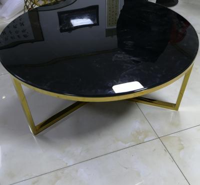 China (Other) Hot Adjustable Turned Stainless Steel Luxury Glass Leg Coffee Table for sale